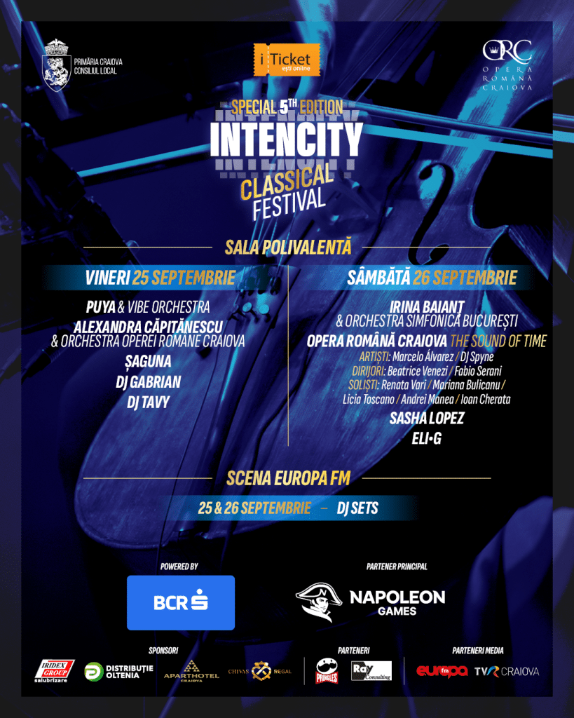 Seri spectaculoase și show-uri unice, la IntenCity Festival Craiova – Classical Edition